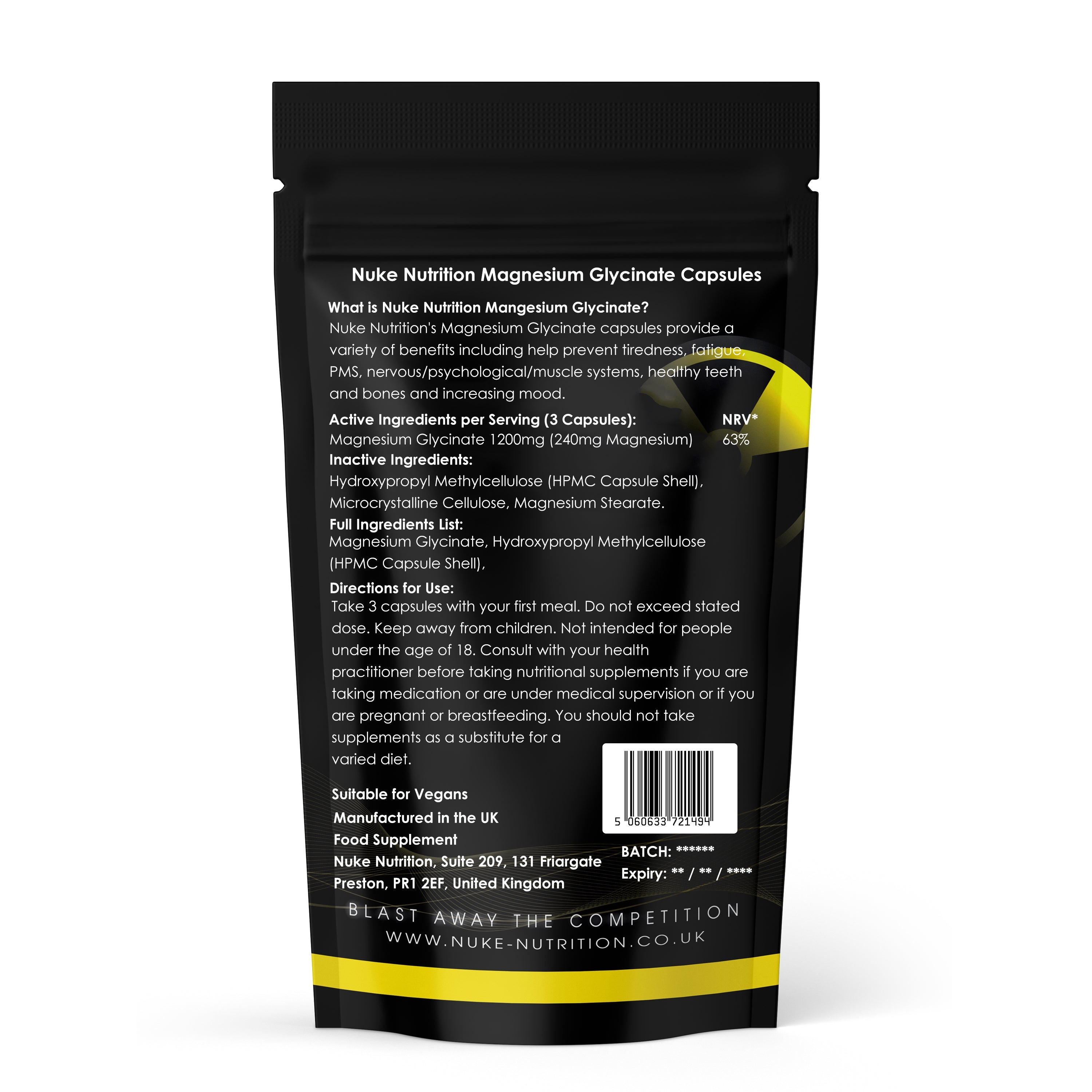 MAJOR Magnesium Glycinate 1200mg