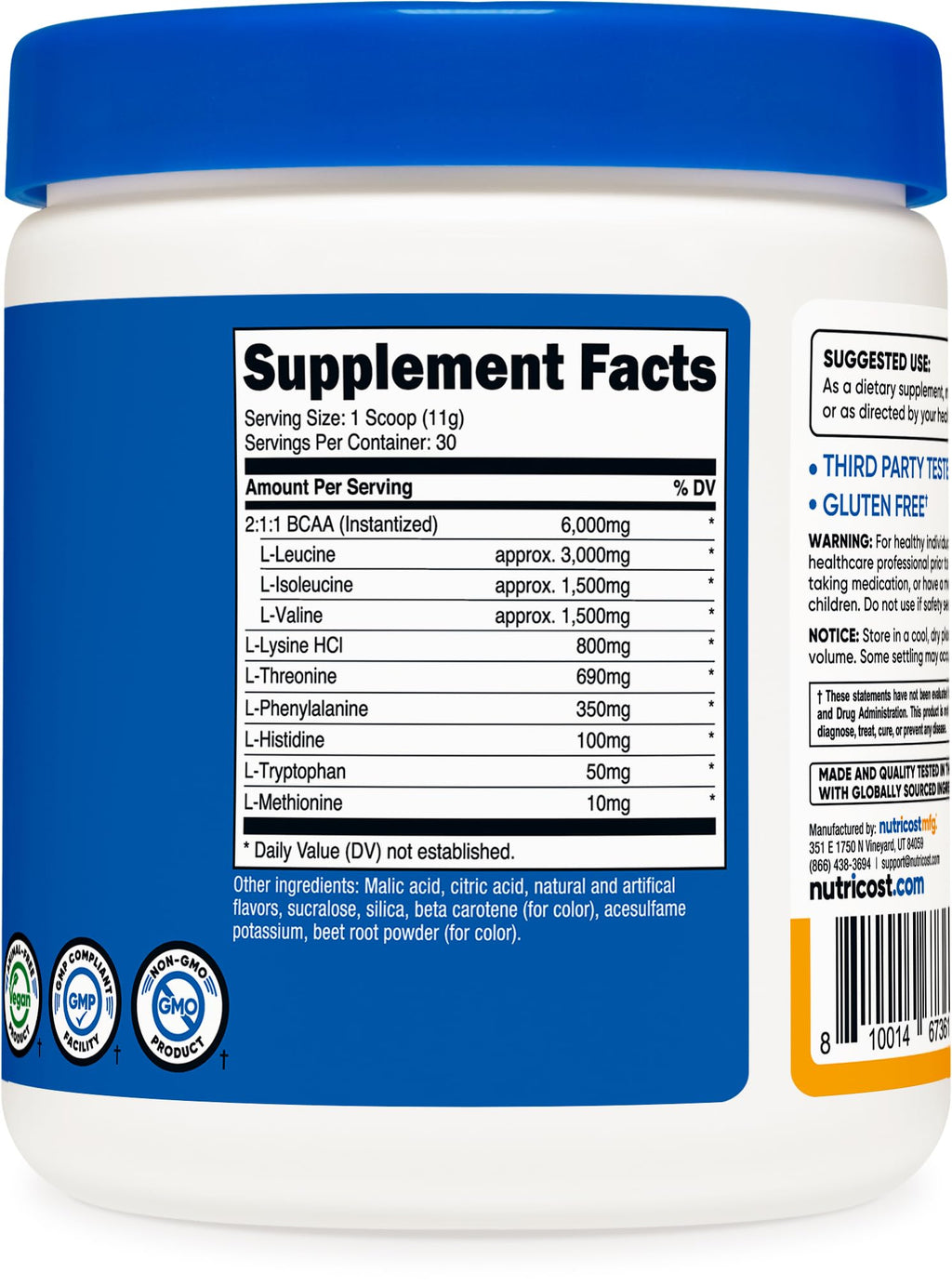Nutricost EAA Powder – Peach Mango